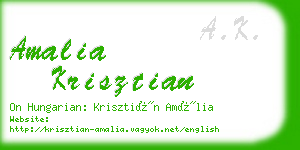 amalia krisztian business card